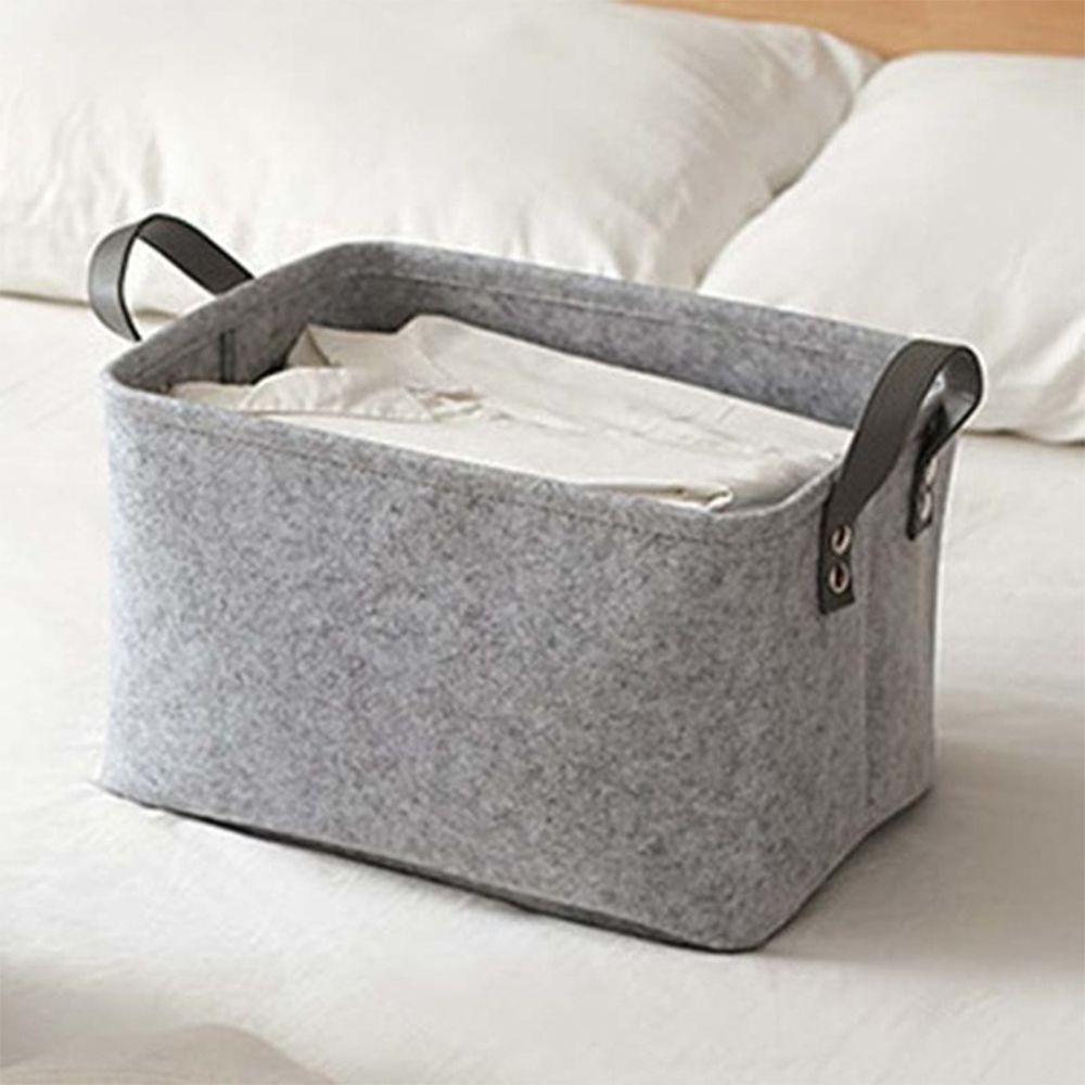 & Living Remote Control Holder Foldable Box Felt Storage Basket Clothes Organizer Sundries Pouch