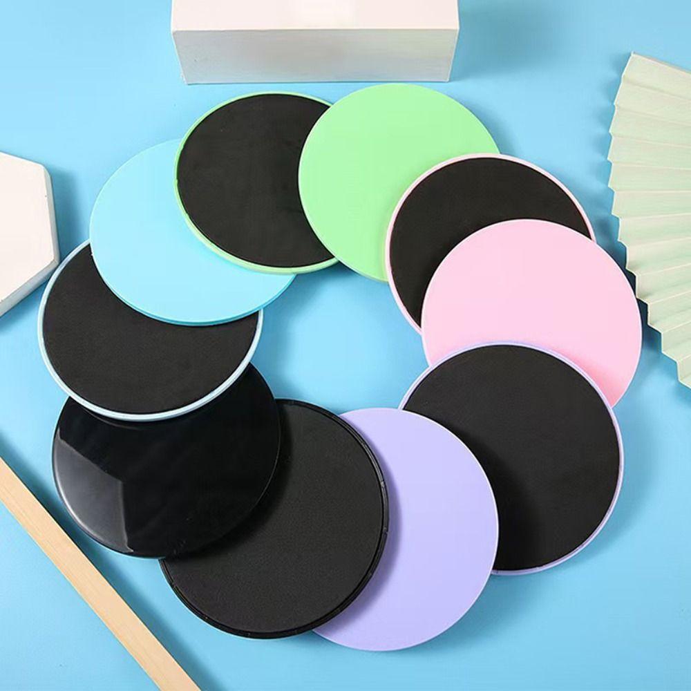 2pcs Solid Color Yoga Sliding Discs Enhanced Abdominal Muscle Core Slider Discs Fitness Training