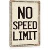 No Speed Limit Signs Vintage Reproduction Funny Garage Man Cave Bedroom Decor Metal Tin Sign Wall Art for Home Pub Office