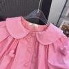 Sweet & Stylish Girls' Summer Short-Sleeved Princess Dress 2024 - Trendy Medium & Large Sizes