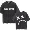 Singer Junior H Sad Boyz Washed Vintage Tshirt Summer Men Women Casual Fashion Oversized TShirt Mens Hip Hop Aesthetic T Shirt