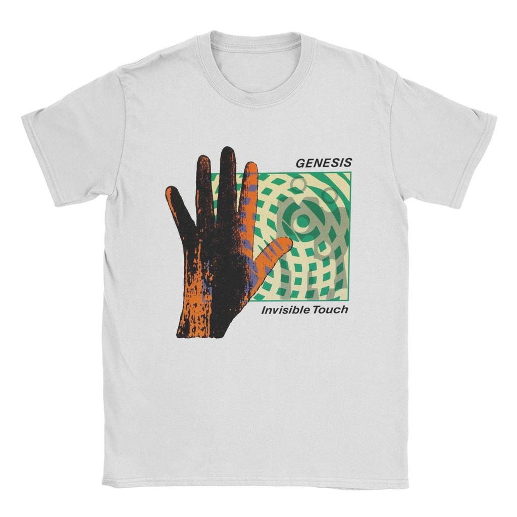 Футболки Genesis Invisible Touch для мужчин, винтажная футболка из чистого хлопка, футболка с круглым вырезом и коротким рукавом, идея для подарка, одежда