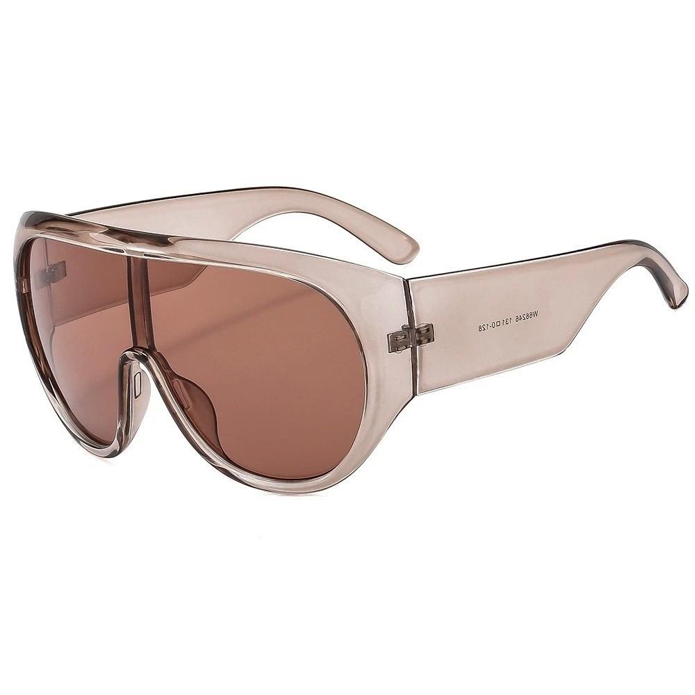 UV400 Protection Square Sunglasses Tea Color Driving Shades Big Frame Sunglasses  Sports Activities