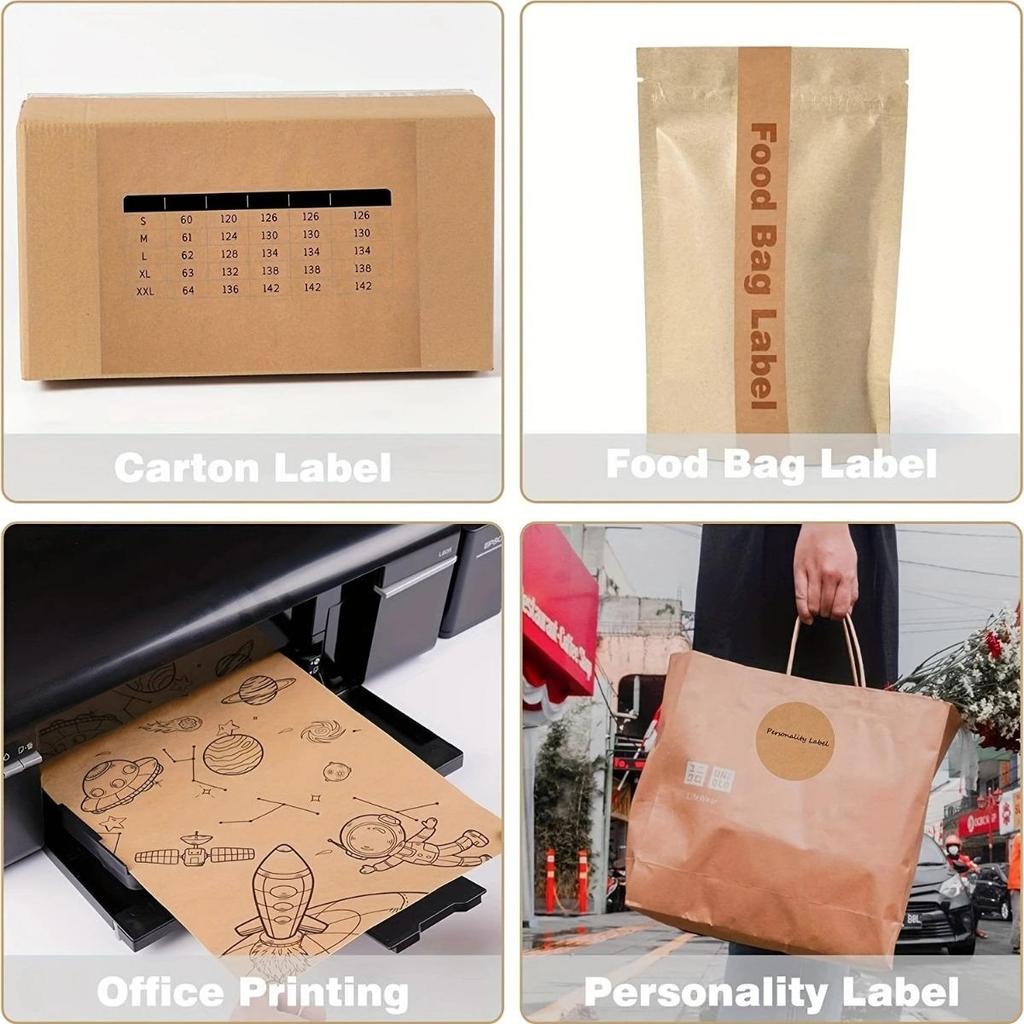A4 белая/крафт-наклейка для печати, самоклеящаяся наклейка, матовая глянцевая бумага, лист для лазерного струйного принтера, копировального аппарата