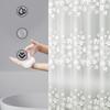 3D Jacquard Flower Peva Shower Curtain Thickened Waterproof Mildew Resistant Bathroom Bath Partition Universal Curtain