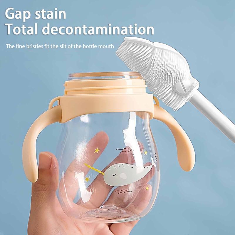 Bendable Cleaning Brush Cup Scrubber Glass Cleaner Kitchen Cleaning Tool Long Handle Drink Bottle Glass Cup Cleaning Brush