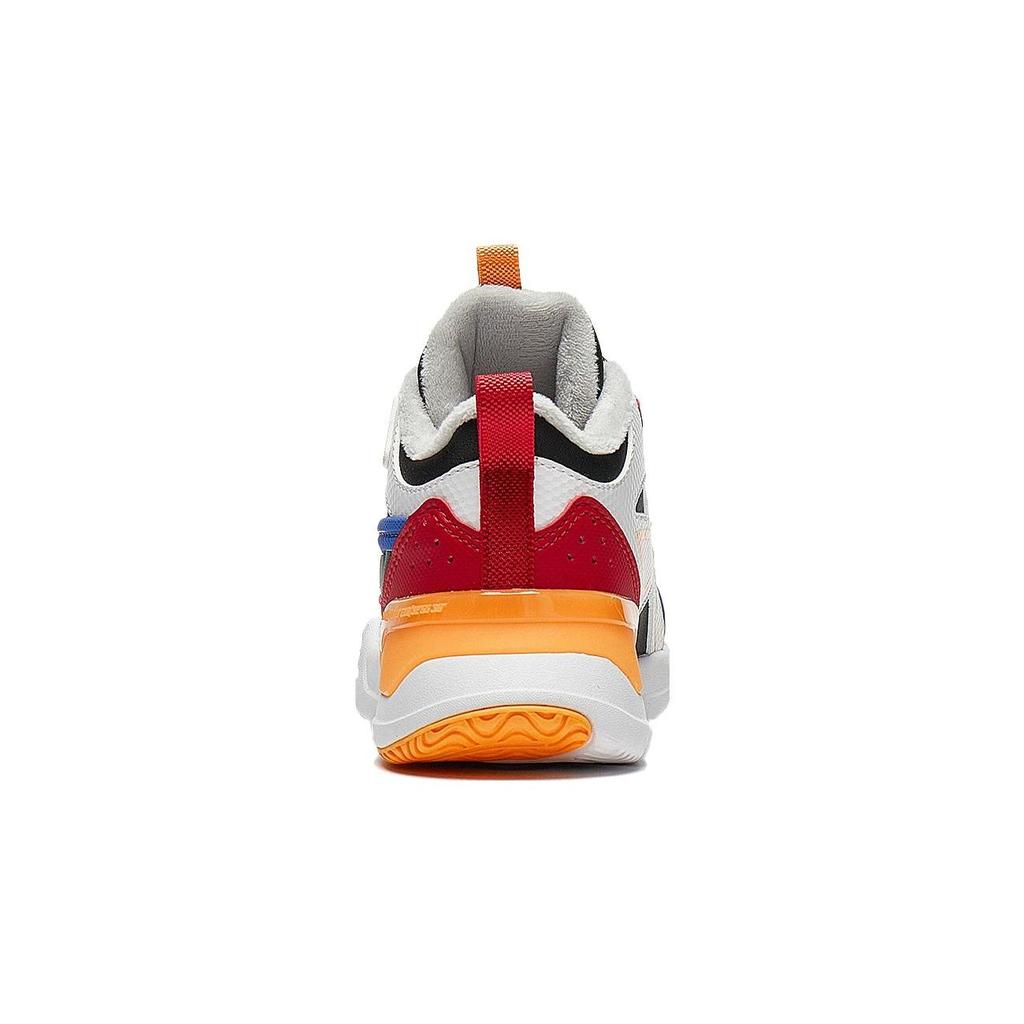 Li Ning детская кожаная спортивная удобная нескользящая износостойкая повседневная обувь детская повседневная обувь сине-белого цвета YKNT122-21