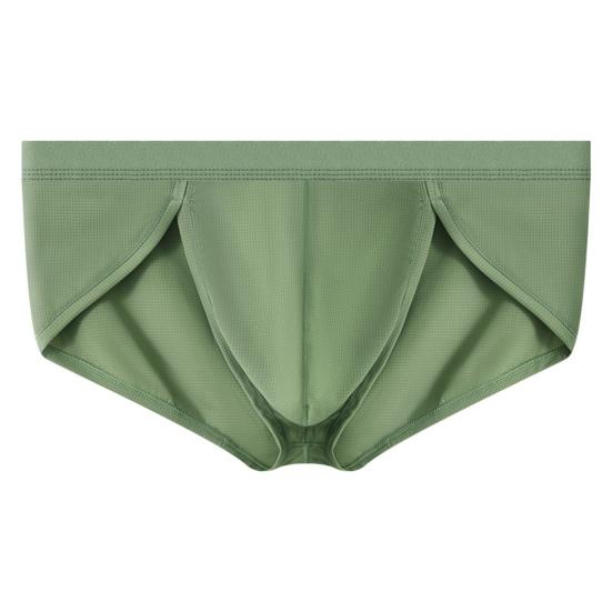 Мужские трусы с высокой эластичностью, облегающие, однотонные, дышащие, гладкие, с заниженной талией, нижнее белье для повседневной носки