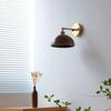 Modern Walnut Wooden Wall Light Fixtures Adjustable Up Down Bedroom Stair Beside Lamp Nordic Copper Wandlamp Luminaira