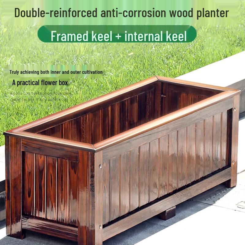 Modular Anti-Corrosion Wood Planter Set