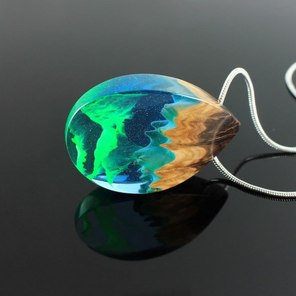 Подвеска из смолы JMXD-log, звездный свет, полярное сияние, пара, подарок на день рождения, праздник.