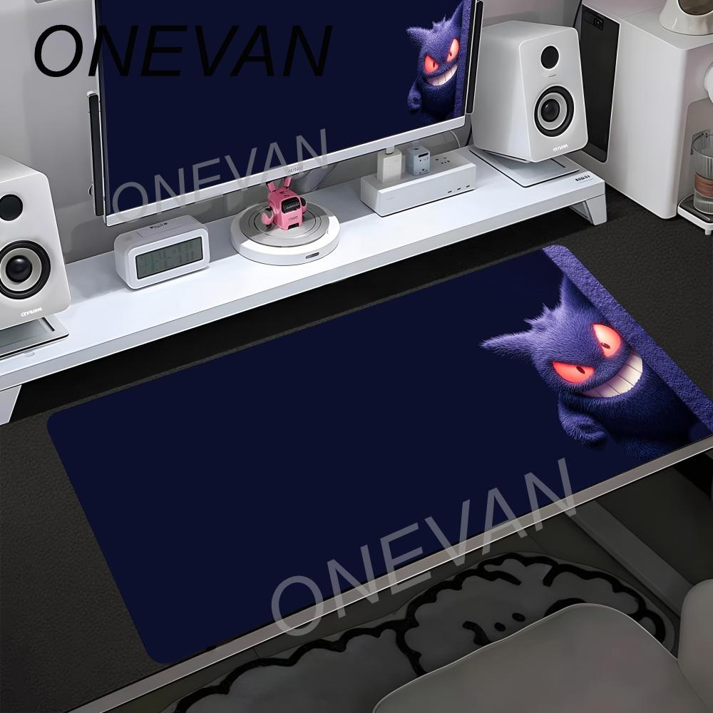 Large Gaming Mousepad Anime Gengar Mouse Pad NonSlip Natural Rubber Base Extended Desk Mat for Computer Laptop PC Gamer Mats
