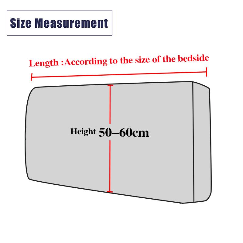 Bedhead Cover All Inclusive Cover Small Grid Elastic Bedside Backrest Protection Headboard Dust Cover Bedroom Decoration 5 Sizes