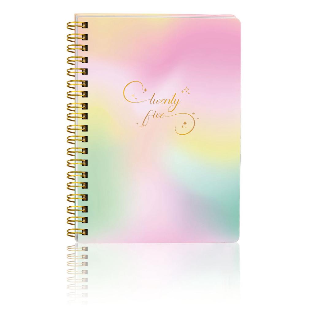 Спиральная твердая обложка Ежедневная повестка дня на 2025 год A5