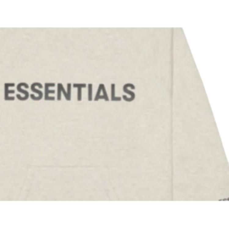Fear of God Essentials Худи с 3D-аппликацией из силикона FW20, унисекс, меланж-овсянка FOG-FW20-234