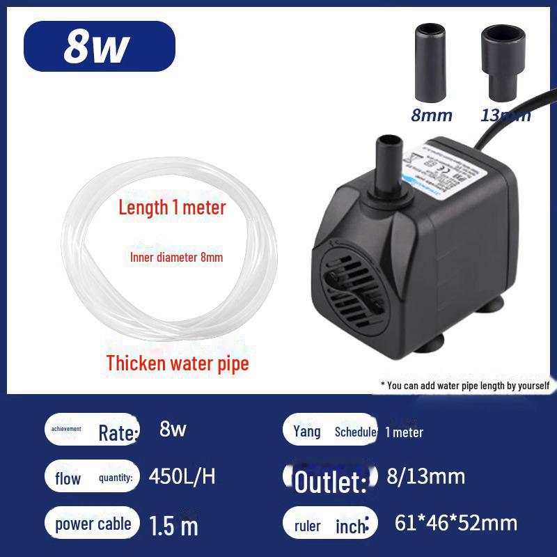 Silent Water Pump for Bonsai Fish Tank and Small Pond Fountain