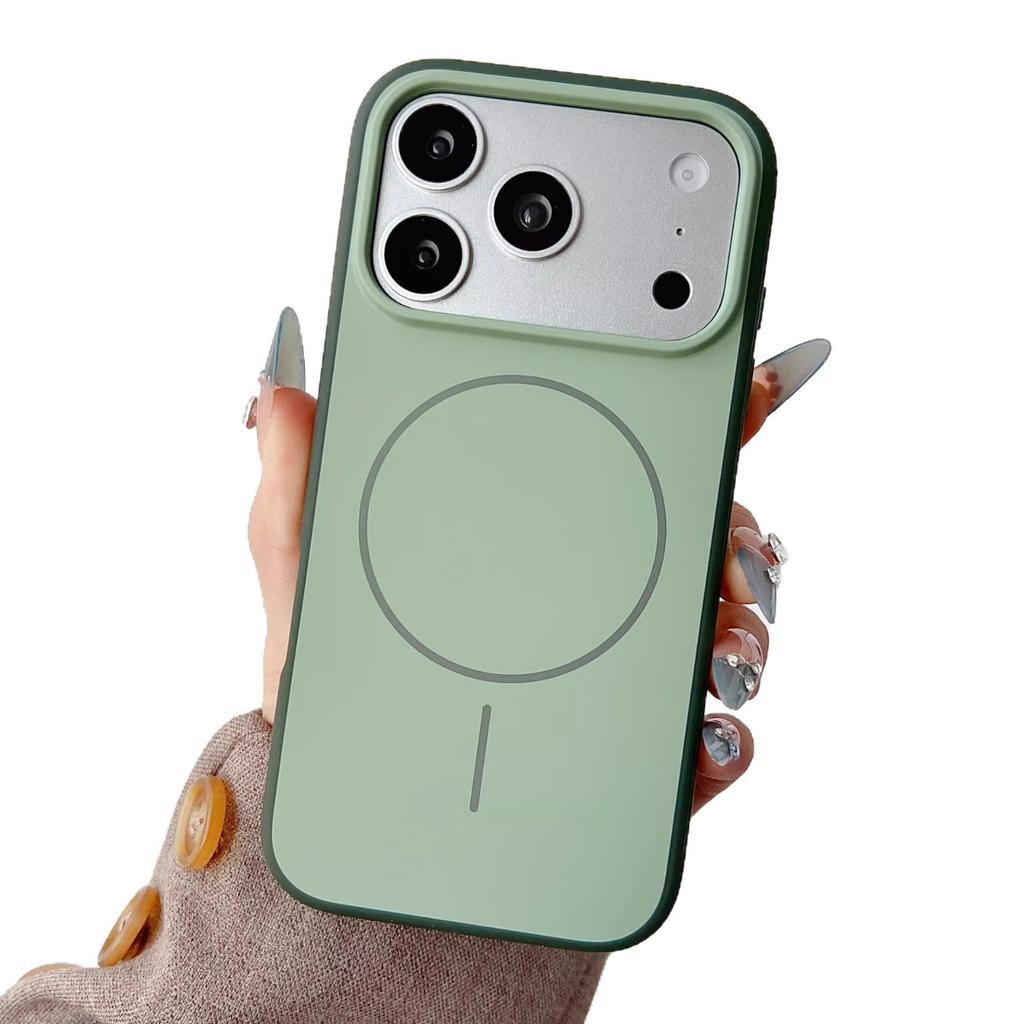 Применимо к чехлу для мобильного телефона iPhone17ProMax, матовое покрытие, ощущение кожи, контрастный цвет, магнитное крепление, Apple 16, всесторонний, защита от падения