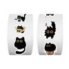 500Pcs/Roll Creative Self-adhesive Cat Stickers Cartoon DIY Black Cat Stickers Waterproof Cute Graffiti Stickers Stationery