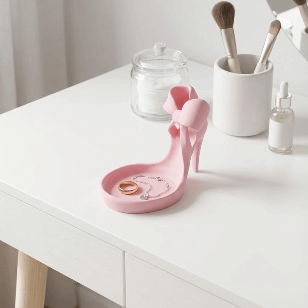 Mini Shoe-shaped Ring Holder 3D Printed Mini Key Stand High Heel Jewelry Tray Home Ornaments