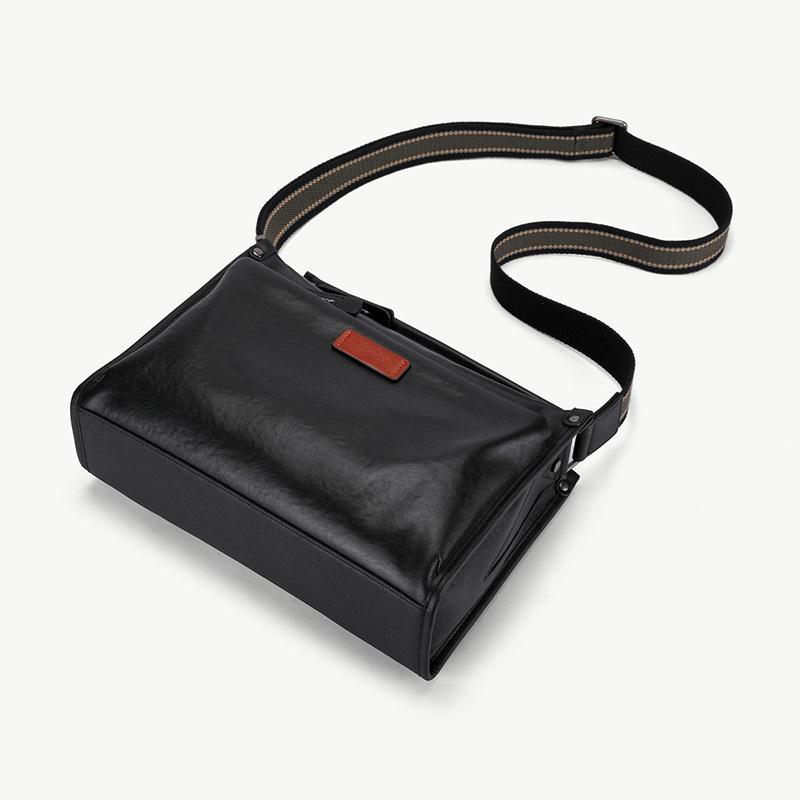 Мужская повседневная сумка-мессенджер из натуральной кожи
