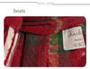 Korean Christmas Red Plaid Knitted Scarf for Women – Retro Tassel Neck Warmer