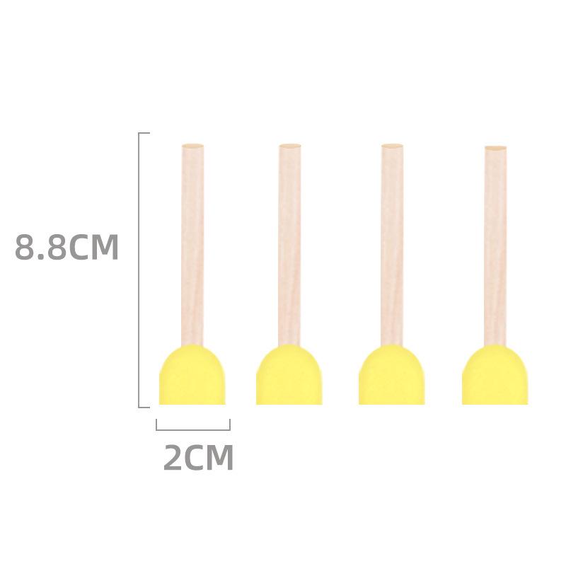 Детская кисть-губка в форме гриба с деревянной ручкой для рисования и граффити