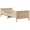 Brown Bed Frame with Headboard 80 x 200 cm Engineered Wood