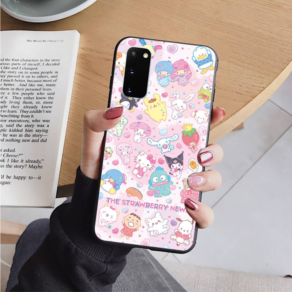AH46 Sanrio Cartoon черный чехол для Samsung Note 20 Lite S24 Ultra S23 S22 A05 A06 A11 A71 A15 A16 A13 A24 A25 A33 A52 A53 M55 M35 Sofe Cover