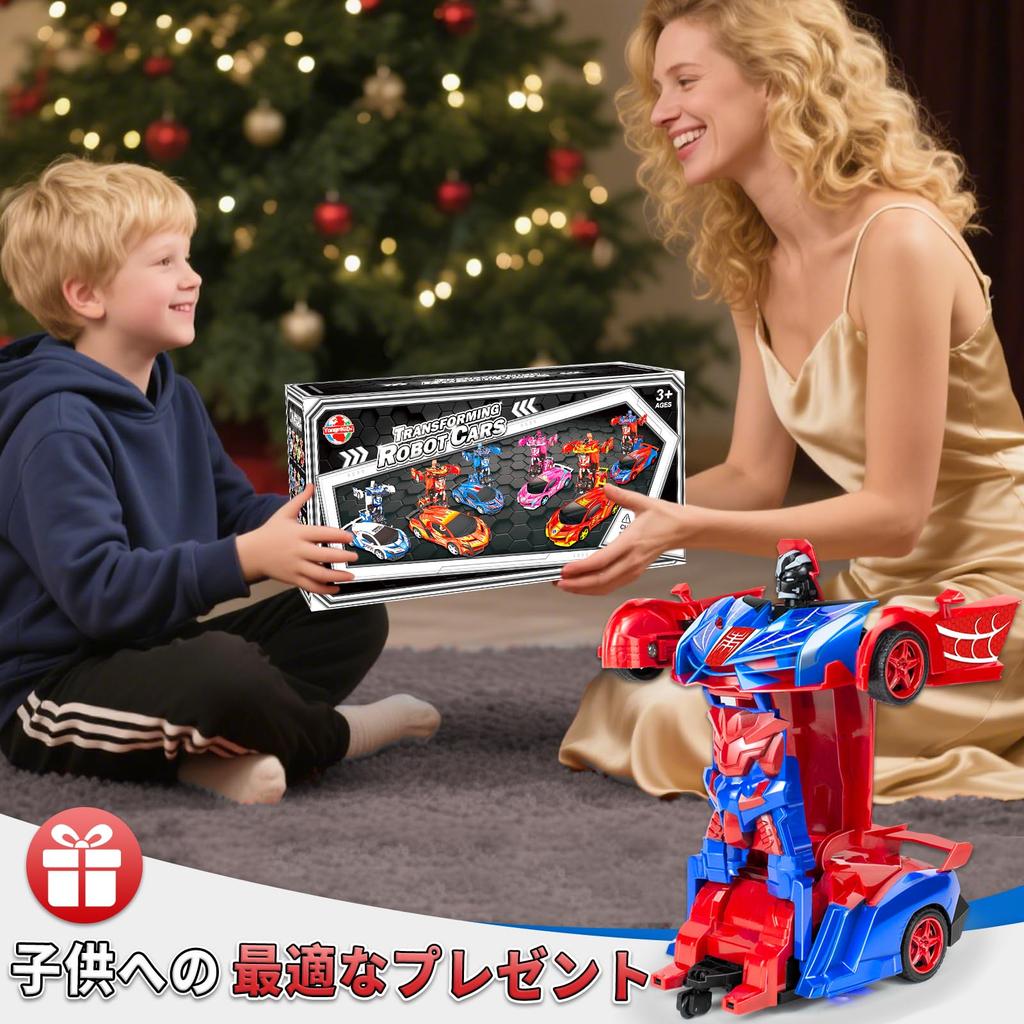Transformable Robot Police Stunt Transforms Into a Equipped with Remote RC Model Christmas Gift Car, Car, Car, Robot, LEDs, 360-Degree Rotation,