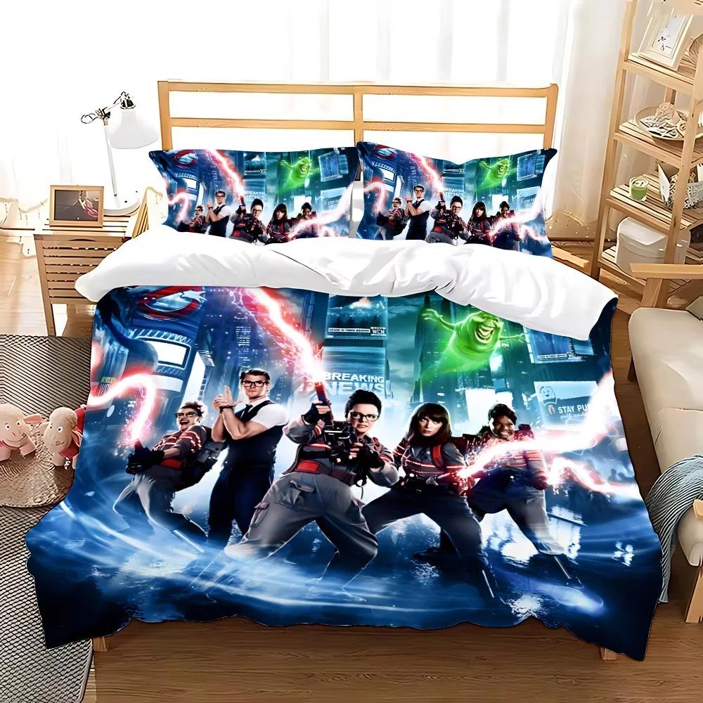 Cartoon G-Ghostbusters Duvet Cover Pillowcase Bedding Set Adult kids Bedroom Decoration Children Gift Single Double Large Size