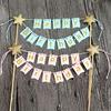 Adults Bunting Happy Birthday Gold Banner Baking Decoration Cake Flags Cake Topper Party Supplies