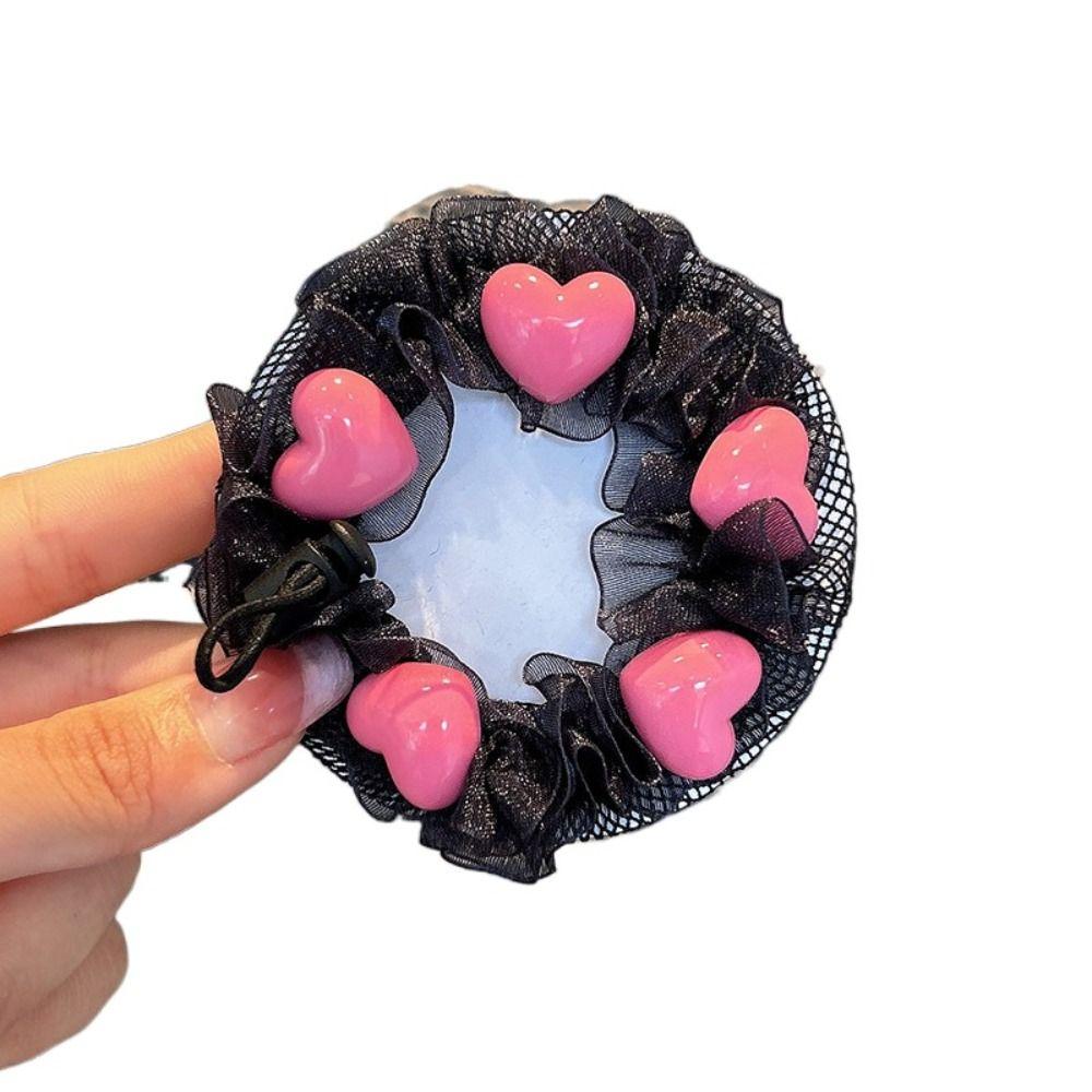 Регулируемая эластичная сетка для волос для девочек, модный головной убор, чехол для пучка волос, милая балетная сетка для волос для детей