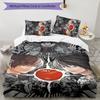 Death Note 3pcs Bedding Set Duvet Cover Closure Includes 1 Duvet Cover & 2 Pillowcases for All Seasons Bedroom Home Dorm Decor