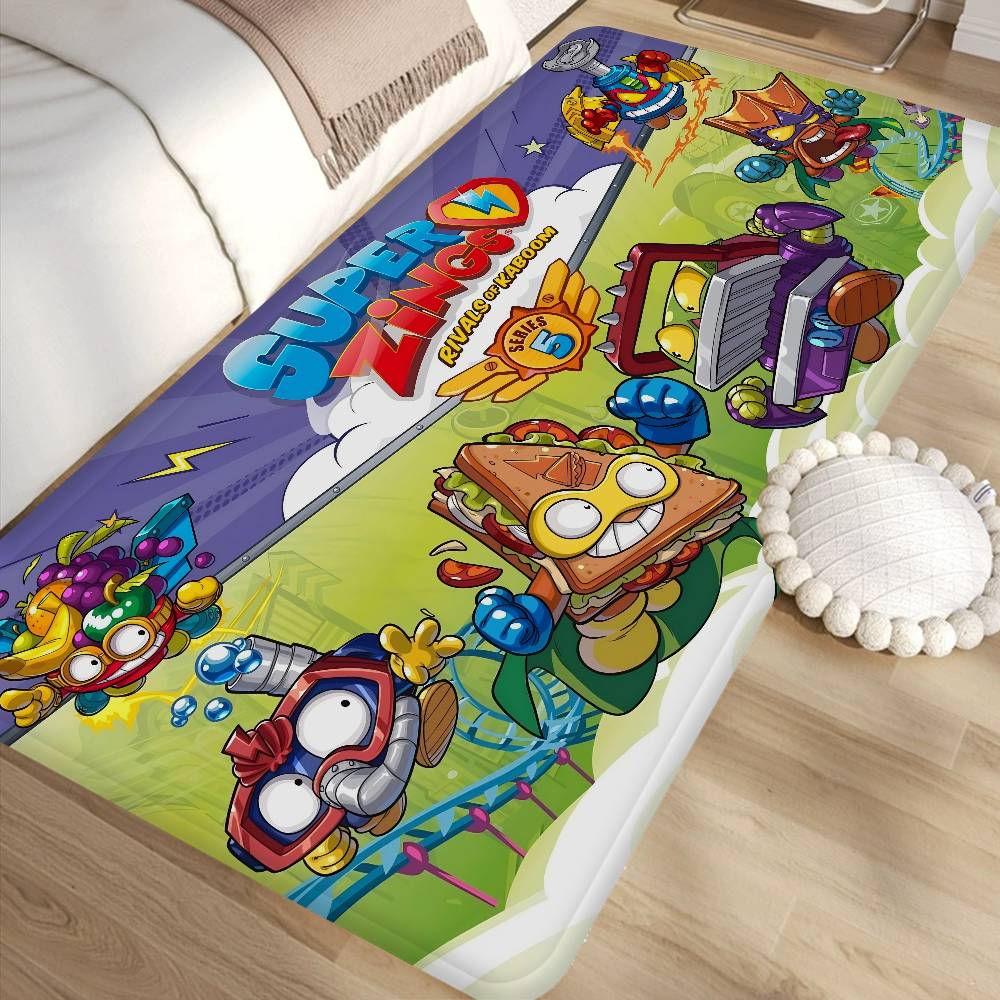Cute Cartoon Super Zings Bathroom Mat INS Style Soft Bedroom Floor House Laundry Room Mat Anti-skid Welcome Doormat