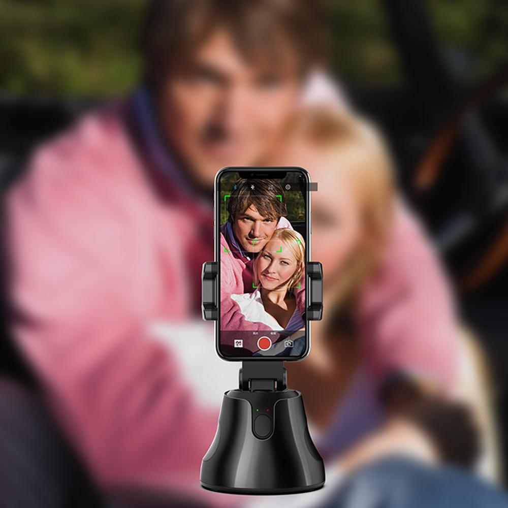 Q8 Auto Face Tracking Phone Gimbal Stand, 360-Degree Smart Shooting Stabilizer with Object Tracking for Vlog, Live Streaming, Video Recording