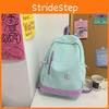 Simple Color Blocked Letter Print Student Casual Backpack For Use School