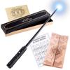 Harry Potter Glowing Wand Glowing Wand Set with Ribbon Box with Spell Admission Wax Highly Restored Magic Wand Birthday Gift Magic Props Lights, List,