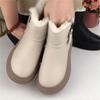 Snow Boots Women's Velvet Thickened Soft Leather White Non-slip Short Boots Winter New Cold-resistant Warm Cotton Shoes