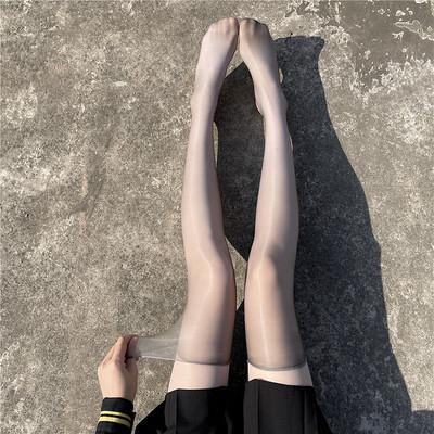Red stockings oily stockings ultra-thin over the knee boundless stockings sexy oily silky A8y