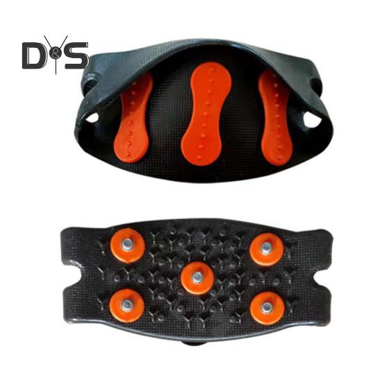 1 пара цепких захватов для льда, 5-шиповые снежные захваты, шипы для ботинок, противоскользящие кошки, чехол для лыжной обуви для походной обуви