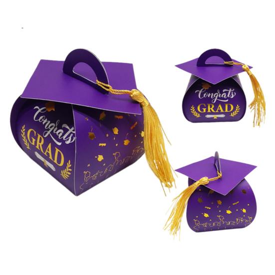 50 шт. Подарочная коробка с кисточкой для выпускных колпачков с кисточками для выпускников 2025 года, украшение для выпускного на центральный стол для вечеринки по случаю окончания школы