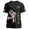 3D Print Welder Tool Print Short-sleeved Welder Tshirts Fashion Oversized Harajuku T-Shirt Trend Round Neck Clothing Homme Tops