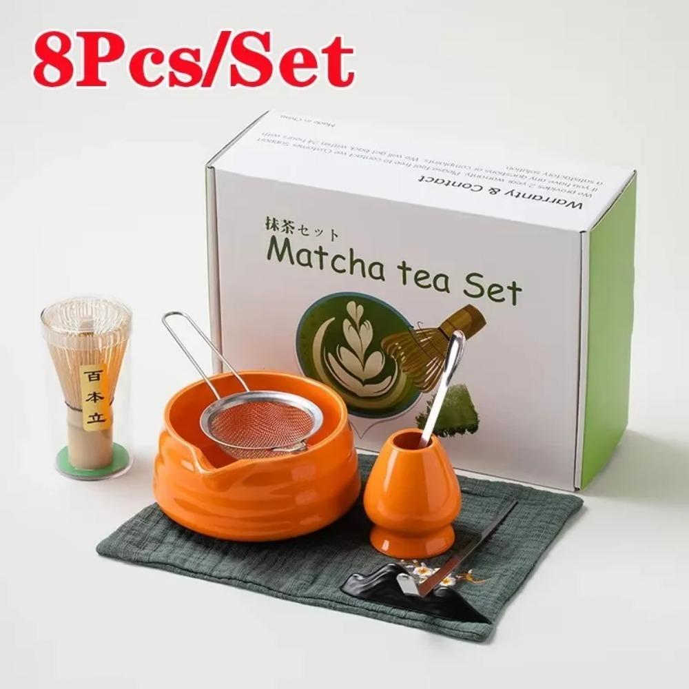 Набор для приготовления японского матча из 4 предметов 7 предметов/набор Бамбуковый венчик Щетка для матча Чайная ложка Керамический чайный сервиз Инструменты для приготовления чая для магазина напитков