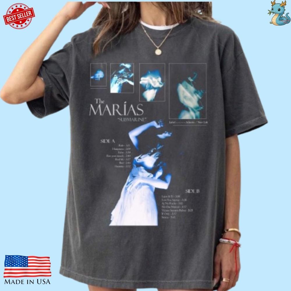 The Marías T Shirt Submarine Album Graphic Tee Indie Pop Band Tour 2025 Unisex T-Shirt