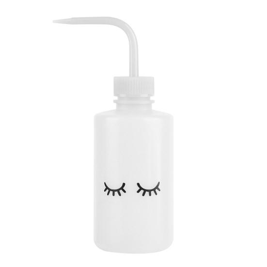 Бутылочка для очищения ресниц с изогнутым носиком 250 мл Инструмент для снятия макияжа с бровей и ухода за ресницами Многоразовая бутылочка с дозатором для салона красоты и домашнего использования