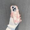 Розово-белый чехол для телефона с цветочным принтом для iPhone 16 Pro, iPhone 15 и Huawei Mate 60