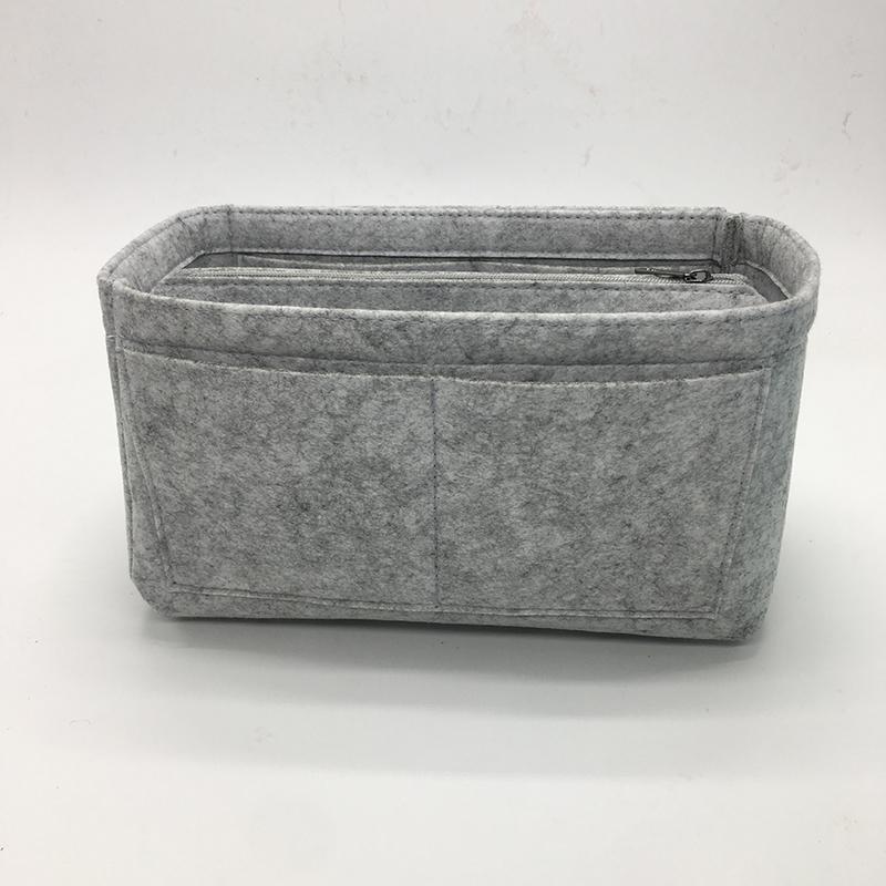 Новинка 2023 года, женский органайзер для макияжа, фетровая сумка-вставка для сумки, дорожная внутренняя сумочка, портативные косметички, подходящие для различных брендовых сумок