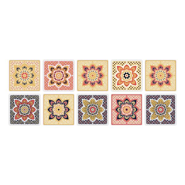 PVC Self-adhesive Sticker Waterproof DIY Tile Sticker Furniture Bathroom Kitchen Wall Stickers Removable Tile Stickers