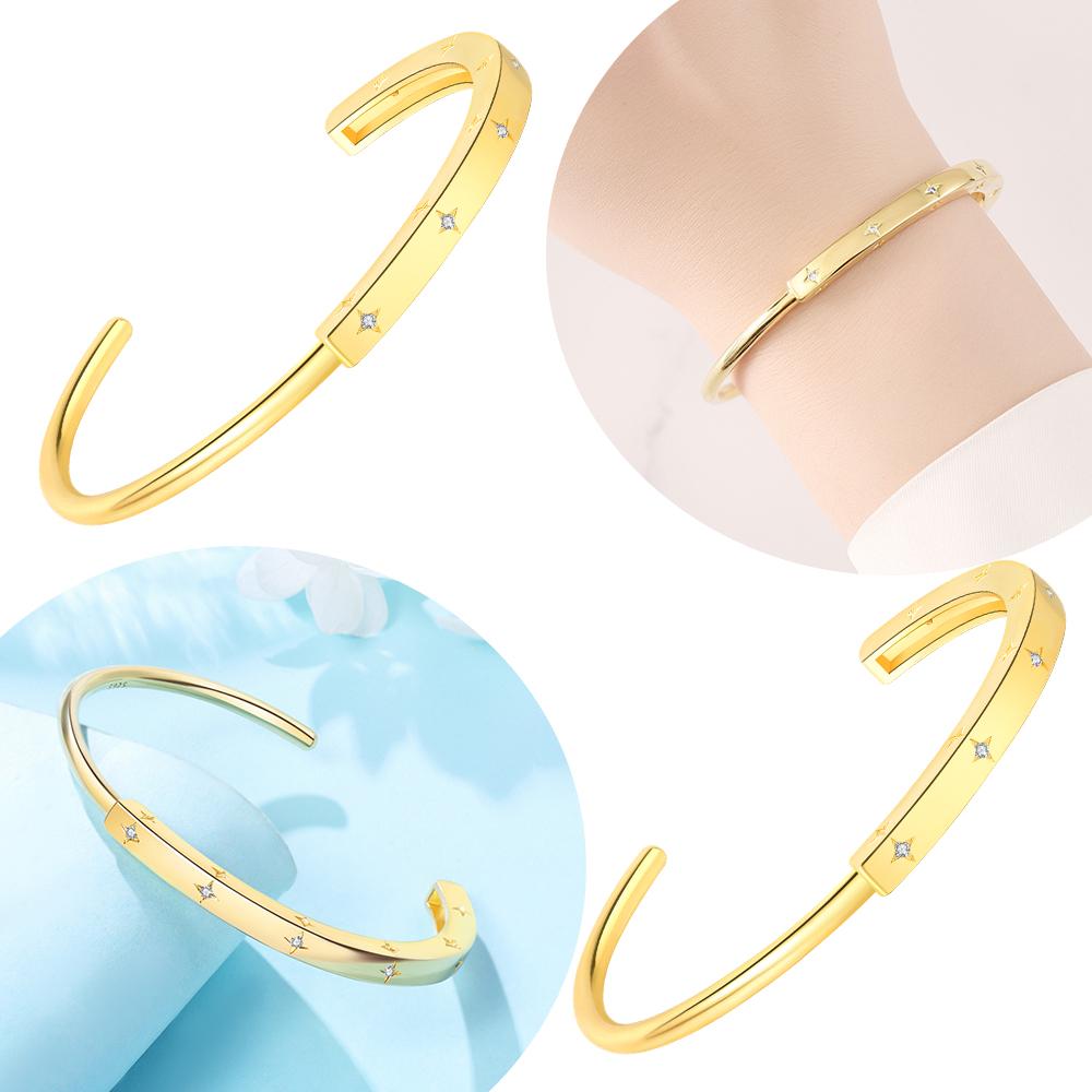 Minimalist Bracelet Unique Star Women Personality 925 Silver Bracelet Jewelry Accessory Valentine's Fine Gift Bracelet