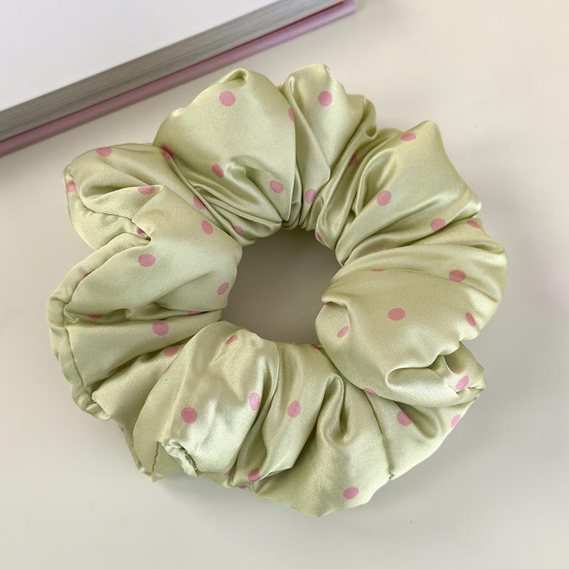 Girl Sweet Polka Dots Flowers Hair Scrunchies Solid Color Soft Filling Headbands Womens Classy Versatile Head Rope Hair Tie New